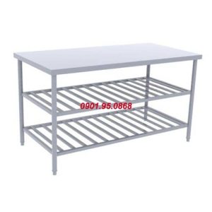 Bàn Inox 3 Tầng, 2 Tầng Dưới Đan Song – Xuất xứ:            VN – Tên sản phẩm:  Bàn 3 tầng, 2 tầng dưới đan song Hotline: 0901950868