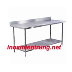 Bàn Inox 2 Tầng Có Gáy