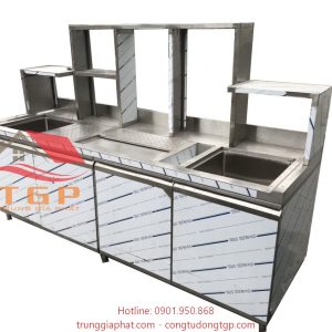 Bàn Pha Chế inox Quán Bar + Pub