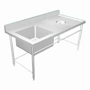 Chậu rửa 1 ô có lỗ xả rác