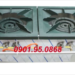 Bếp Hầm Đôi Hàn Quốc - Xuất xứ: Việt Nam - Vật liệu: inox 304 dày 1 ly - Kiềng đúc bằng gang chịu lực và nhiệt. - Bao gồm ống đồng và van gas. - Gồm 4 chân tăng giảm inox - Chủng loại: Bếp gas công nghiệp - Kích thước: 1200 x 600 x 800 - Tiêu thụ ga: 1,8 kg/đầu đốt/h - Số đầu đốt: 2 đầu đốt