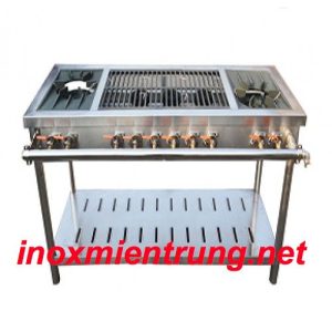 Bếp Gas Kiểu Hàn 2 Họng Lớn, 6 Họng Nhỏ