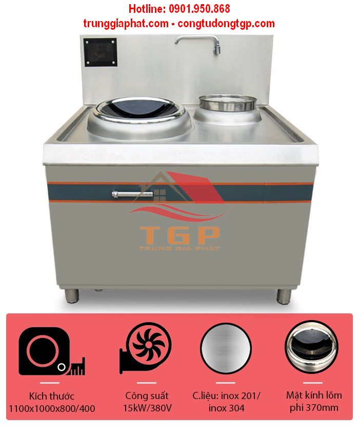 bep-xao-don-dien-tu-mat-kinh-co-bau-nuoc-da-nang-1 Bếp Từ Đơn Công Nghiệp Mặt Kính Có Bầu Nước