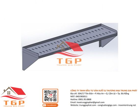 ke-treo-tuong-1-tang-dot-lo Kệ inox Treo Tường 1 Tầng Đột Lỗ