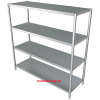 Kệ phẳng inox 4 tầng