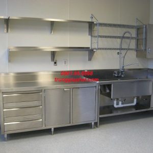 kệ phẳng inox treo tường, bàn giá kệ inox