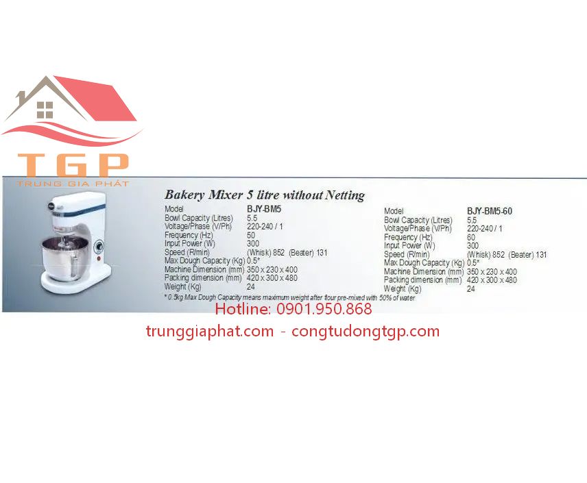 may-tron-bot-5-lit-berjaya-bjy-bm5-2 Máy trộn bột Berjaya BJY-BM5