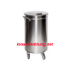 thùng rác inox di động