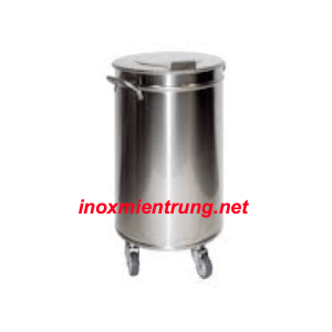 thùng rác inox di động
