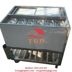 Thùng Đá inox Có Khay Topping