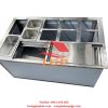 Tủ Đá Inox Âm Bàn Có Khay