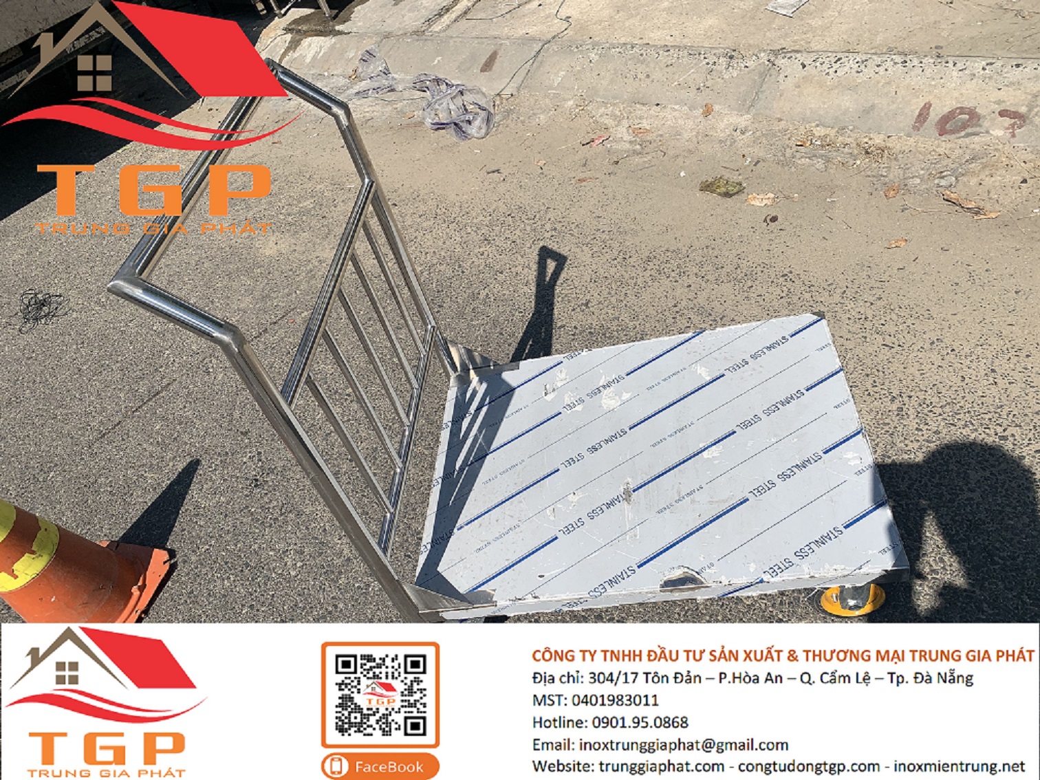 Xe đẩy hàng 01 tầng Inox