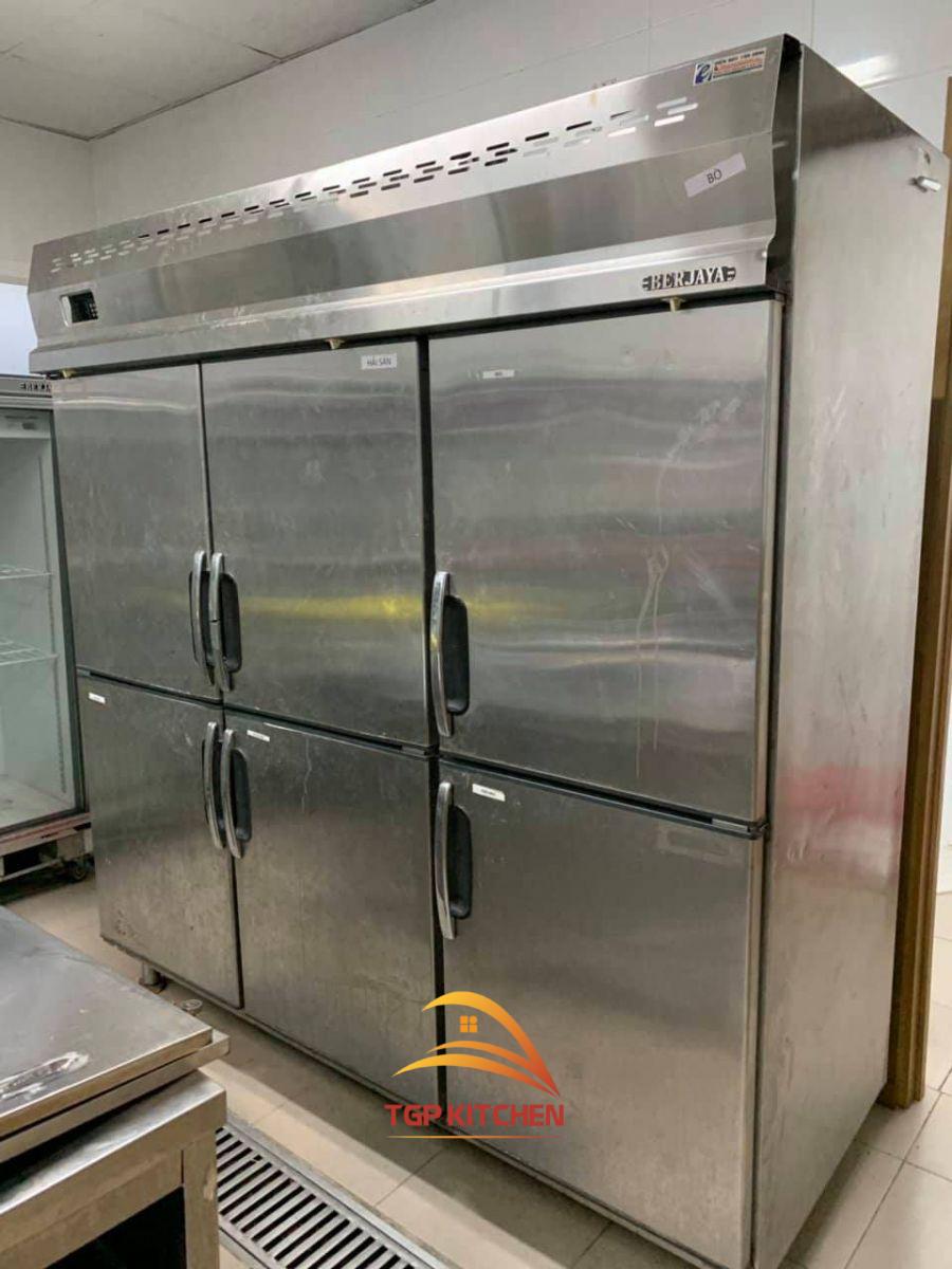 THANH LÝ TỦ ĐÔNG INOX BERJAYA 6 CÁNH